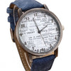 Quartz Analog Wrist Watch Unique Women Men Fashion Newspaper Jean Fabric Canvas Band