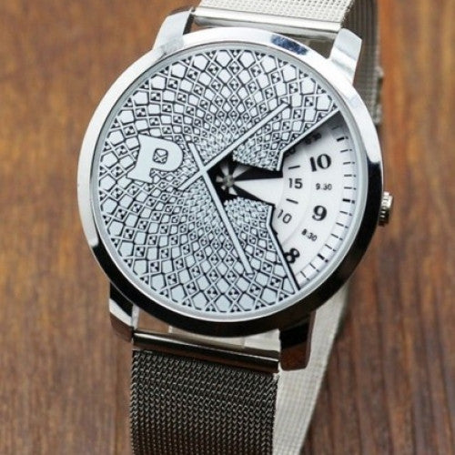 Unique Design No Pointer Dial Mesh PaiDu New Fashion Quartz Watch Men Women Wristwatch